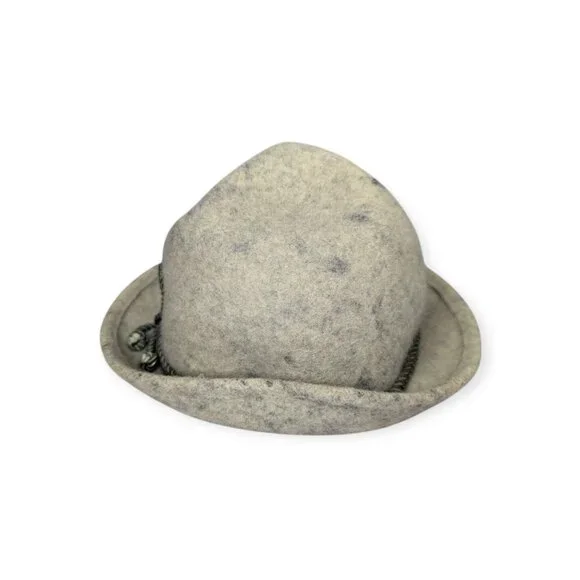 Vintage Austrian Tyrolean Classic Hunting Wool Hat w/ 14 Vintage Pins Size 52